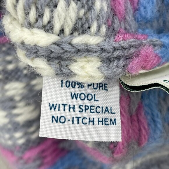 Stowe Woolens Vintage Women's Wool Knit Beanie Ski Winter Ducks Hearts USA Made - Picture 7 of 11